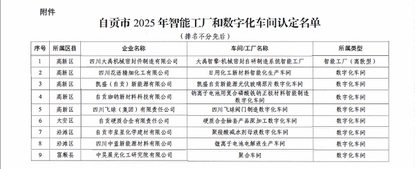 四川飛球榮獲自貢市2025年數(shù)字化車間認(rèn)定